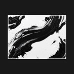 Soft black and white lines merge and overlap, symbolizing the convergence of chaos and order, capturing a delicate balance and the rhythm of change in a minimalist composition.